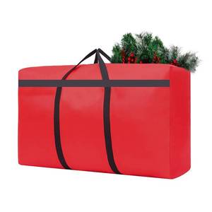 lot 20098 image: HikooLSS Small Christmas Tree Storage Bag 4Ft5Ft Heavy Duty Reusable 600D Oxford Fabric Xmas Tree BagContainerHolder for Short Artificial Christmas Tree(39 X 12in X 24in) Redin