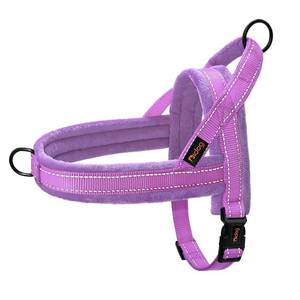 lot 20103 image: Didog Soft Flannel Padded Dog Vest Harness, No PullQuick Fit Reflective Dog Strap Harness, Easy for Training Walking (LChest 26-32, Purple)in