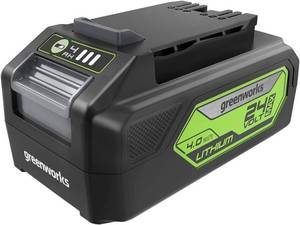 lot 20128 image: Greenworks 24V 4.0Ah Lithium-Ion Battery (Genuine Greenworks Battery 125 Compatible Tools)