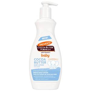 lot 20138 image: Palmerfts Baby Lotion, Cocoa Butter Formula Body Lotion, 13.5 Fl Oz, Gentle Baby Moisturizer for Delicate Skin with Vitamin E and Aloe, Hypoallergenic, 48Hr Moisture, Dermatologist Tested Baby Essentials (Slightly Used)