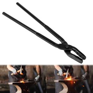 lot 20150 image: Blacksmith Tongs Wolf Jaw Blacksmithing Tool for Beginner and Professional Blacksmiths Bladesmiths and Craftsmen (16 in)