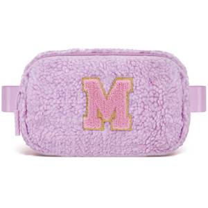 lot 20479 image: Uygafly Gifts for Grandkids - Initial Purse Fanny Pack Crossbody Bag,Birthday Gift for 5 6 7 8 9 10 11 12 13 14 15 16 Year Old Teen Girls - M,Lavender