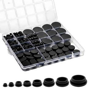 lot 20499 image: 125Pcs Rubber Plugs for Round Holes, Durable and Long Service Life, 8 Sizes Hole Plugs 1 34in 58in 12in 38in 516in 14in 15in, Snap Locking Silicone Rubber Hole Plugs Kit for Car Wiring Furniturein