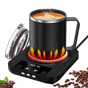 lot 1307 image: Coffee Mug Warmer & Mug Set for Desk, Electric Coffee Cup Warmer with 16oz Heated Mug, Temperature Control Smart Coffee Heater with Auto Shut Off & 9 Temp Settings, Gifts for Men Women, Black