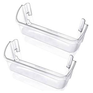 lot 1321 image: UPGRADED 2 Pack 240323002 Refrigerator Door Bin Shelf Compatible with Frigidaire & Kenmore Bottom 2 Shelves on Refrigerator Side, PS429725, AP2115742 Replacement Parts