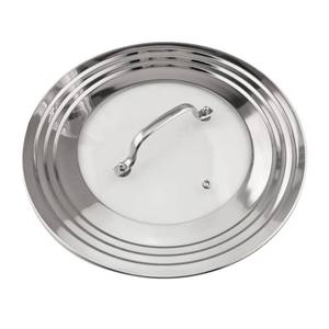 lot 2281 image: Morikavo Stainless Steel Universal Lid for Pots, Pans and Skillets-Fits 7 to 12 Replacement Frying Pan Cover and Cast Iron Skillet Lid