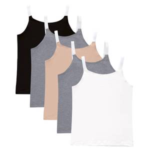 lot 2296 image: Hanes Girls Originals Tween Underwear Crop Cami Pack, Fashion Assorted, 5-Pack