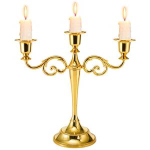 lot 2304 image: YOUEON Candelabra, Candelabra Candle Holder, Tall Candlesticks Holder, Elegant Taper Candle Holder Centerpiece for Wedding, Church, Halloween, Dining, Home Decor (Gold)