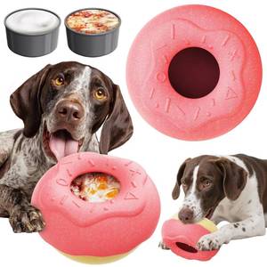 lot 2305 image: TOHONGADON Dog Toys for Aggressive Chewers, Dog Enrichment Toys, Anxiety Relief for Dogs Toy, Indestructible Frozen Treat Toy National Pet Day Gifts for Large Dogs Peanut Butter Reduces Anxiety, Donut