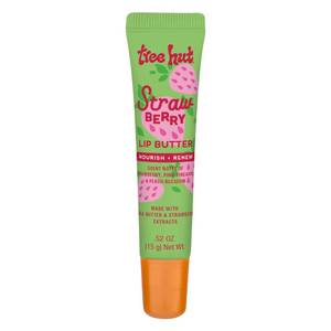 lot 2313 image: Tree Hut Strawberry Sugarlips Lip Butter, Hydrating Lip Care for Soft, Smooth & Nourished Lips, 0.52 fl oz