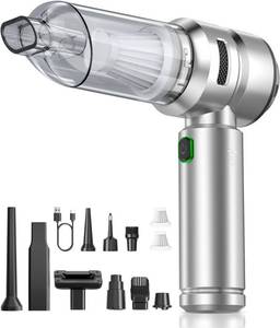 lot 2368 image: VNOST Car Vacuum Type-C Charge,Handheld Vacuum for Home, Office(Light Silver)