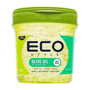 lot 2393 image: Eco Style Gel Olive Oil Styling - Adds Shine and Tames Split Ends - Delivers Moisture to Scalp - Nourishes And Repairs - Provides Weightless and Superior Hold - Ideal for all Hair - 8 oz