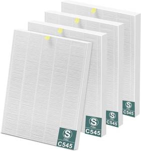 lot 3830 image: 4-Pack Replacement Filter S for Winix C545 Air Purifier, High-Efficiency 3-in-1 System with Activated Carbon, Captures 99.97% Pollutants, Replaces Part 1712-0096-00 and 2522-0058-00