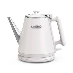 lot 3838 image: Hazel Quinn Electric Kettle - 1L34oz Small Tea Kettle, 800W Fast Boil, All 304 Stainless Steel Interior, Double Wall for Cool Touch and Thermal, Auto Shut-Off, BPA-Free, Cordless - Pearl White