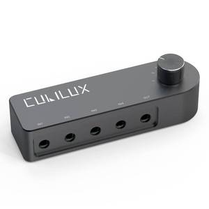 lot 4343 image: Cubilux Bidirectional 3.5mm Audio Switcher (1-in to 4-Out  4-in to 1-Out), Stereo 18�� Aux Selector Box for Speaker HeadphonesEarphones, Audio Switch for Laptop Computer Smartphone Tablet