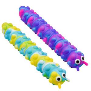 lot 4352 image: MEIEST 2PCS Pop Bubble Ball Sensory Fidget Toys, 3D Fidget Slug Toy with Light-Up, Silicone Stress Relief Sucker Hand Toys, Office Desk Anti-Anxiety Stretchy Toy for Adults & Kids