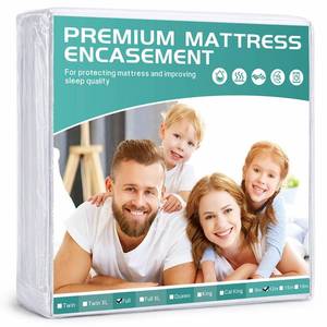 lot 4363 image: ��No Pilling�� Full Mattress Protector Cover 54x75 Zippered and Waterproof Fits 9-12 Deep, Skin-Friendly Urine-Proof Stain Resistant Breathable Soft