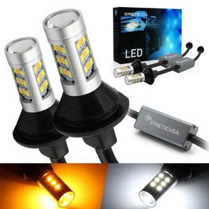 lot 4373 image: Syneticusa 1157 Error Free Dual Color Type 2 Switchback DRL LED Turn Signal Light Bulbs No Hyper Flash Built-in Resistors All in One