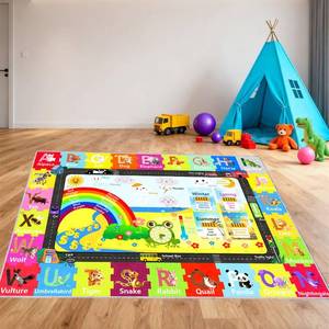 lot 4376 image: CLAILEIRS ABC Mats for Floor Babies 39�59 Inch, Soft Alphabet Floor Mat, Non-Slip Educational Learning Rug, Washable Letter Carpet for Daycare & Home