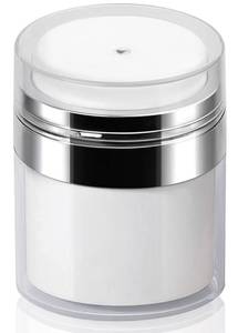 lot 4385 image: Airless Pump Jar - 0.5 Oz Lotion Dispenser with Pump Travel Container for Skincare, Refillable Empty Jars Vacuum Bottle for Moisturizer, Skincare, Makeup
