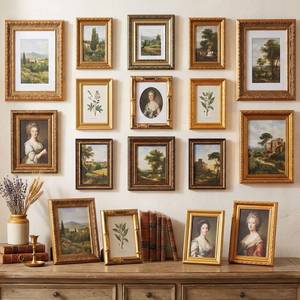 lot 9027 image: Kathfly 20 Pack Vintage Picture Frames for Wall Tabletop Display Ornate Vintage Picture Frames with 10x8 7x5 6x4 Inch Set, Antique Wall Art Decor for Gallery Bedroom Living Room