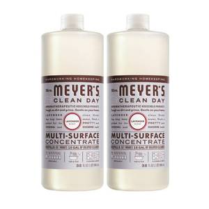 lot 9032 image: MRS. MEYERS CLEAN DAY Multi-Surface Everyday Concentrate, Lavender Scent, 32 Fl Oz Bottle - 2 Pack