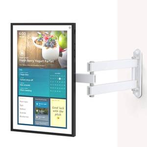 lot 10013 image: WALI Wall Mount for Show 21, Show 15, Adjustable Wall Mounting Bracket with Heavy Duty 15�� Extension Arm, Rotate Tilt Swivel for Show 21, Show 15, Holds up to 33lbs, White
