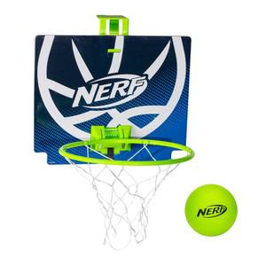 lot 10018 image: Nerf Nerfoop - The Classic Mini Foam Basketball and Hoop - Hooks On Doors - Indoor and Outdoor Play - A Favorite Since 1972