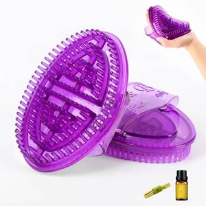 lot 10022 image: 2Pcs Meridian Massage Brush, Handheld Massage Brush for Belly, Beauty Professional Full Body Relaxation Massager Brushs Tools, SPA Meridian Pressure Brushes with Essential Oils (Light Purple-1)