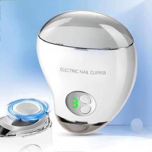 lot 10026 image: AsBellt Electric Nail Clipper with LED Light & 3 Speeds, Fingernail Cutter and Polisher 2 in 1 Design