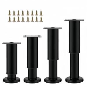 lot 10468 image: SWTOOL 4PCS Adjustable 7.08-12.2 Inch Metal Furniture Legs Black Furniture Replacement Foot Legs for Kitchen Cabinet Sofa Bed Desk Table Feet Support(Black)