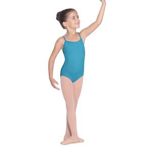 lot 10477 image: Bloch Dance Girls Parem Microlux Camisole Leotard, Turquoise, 4-6