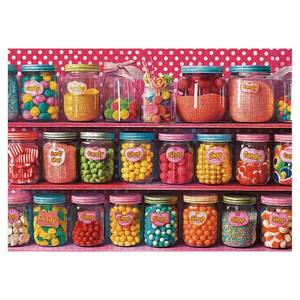 lot 11750 image: Colorful Candy Puzzles for Adults 1000 Pieces, Funny Pretty Food Jigsaw Puzzles, Beautiful Challenging Sweet Shop Jar Puzzle