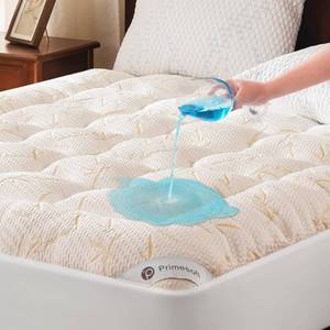 lot 11763 image: PRIMESOFT 100% Waterproof Queen Size Mattress Topper, Thick Pillow Top Mattress Pad��Up to 21 Inch Deep Pocket,Soft Breathable Mattress Pad for Back Pain, Protector Cover(Beige)