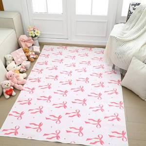lot 11765 image: Drydiet 4 x 6 ft Large Bow Welcome Mat Rug Coquette Doormat Decor Gifts for Bedroom Room Women Aesthetic Decor Birthday Decorations Gift Lovers(Bow,Pink)