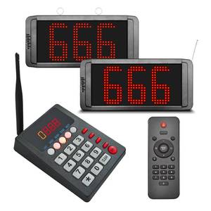 lot 12186 image: KOQICALL Queue Calling System Pager Take A Number System for Restaurant Hospital Bank Barbershop Office Customer Waiting Line Management (1 Keypad  2 Displays)