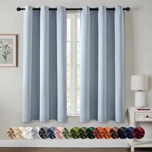 lot 12188 image: MIULEE Light Blue Blackout Curtains for Bedroom Living Room 63 Inches Long 2 Panels, Thermal Insulated Room Darkening Drapes Solid Grommet Noise Reduction Light Blocking Window Treatments 40x63 Inch