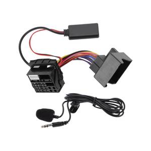 lot 12197 image: Hihaha Stereo Radio Harness with Microphone Handsfree for Audi A4 for Symphony CDNavigator Bluetooth AUX Music Adapter Cable Convenient 11.5cm 1 Set Black