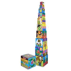 lot 12212 image: Melissa & Doug Deluxe 10-Piece Alphabet Nesting and Stacking Blocks - FSC Certified