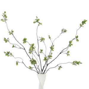 lot 12226 image: LINSIE 4 Pcs 38.5 Tall All-Green Artificial Branches with Leaves, Realistic Faux Ficus Greenery Stems, Bendable Fake Plant Twigs for Tall Floor Vases, Home Centerpiece, Office & Spring Decor