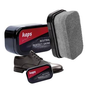 lot 12238 image: Shoe Polish Sponge Gives Instant Gloss, for Leather Shoes Boots Bags, Kaps Perfect Shine, (TransparentNeutral)