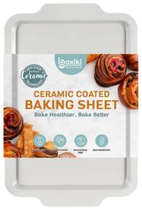 lot 12244 image: Nonstick Ceramic Jelly Roll Pan, 15 x 10 Inches - PTFE & PFOA Free Baking Pan Perfect for Every Kitchen - Multipurpose Cookie Sheet for Baking, Roasting, and More
