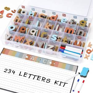 lot 12256 image: Joyreal Magnetic Alphabet Letters with Magnet Board, Neutral Magnetic Letters for Fridge & Classroom, Foam ABC Magnets for Toddlers Learning, Preschool Educational Toys Gift