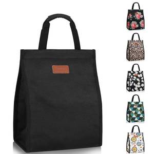 lot 14306 image: Lunch Bags for Women Insulated Reusable Lunch Tote with Internal Pocket, Adult Lunch Tote bag for Work (Black