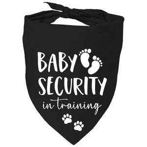 lot 14316 image: Baby Security in Training Dog Bandana Pet Scarf Pregnancy Announcement Dog Bandanas for Dogs Pet Accessories for Dogs Lovers Pregnancy Reveal Ideas (Black)