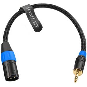 lot 14317 image: JOMLEY 3.5mm to XLR Balanced Cable, Regular XLR Male to 18 inch Mini Jack Cable Adapter Mono Audio Cord for Cell Phone, Laptop, Speaker, Mixer -1ft