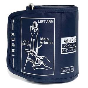 lot 14324 image: Replacement Extra Large Cuff for Omron BP Monitors 22-52CM Big Arm - Adjustable XL Blood Pressure Cuff, Includes 6 Universal Interface, Blood Pressure Monitors Large Cuff Compatible��Dark Blue��