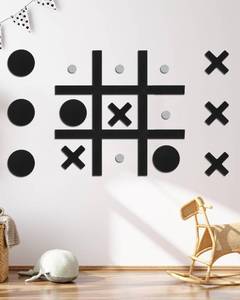 lot 14333 image: Magnetic Tic Tac Toe Wall-Mount Game,Game Room Decor,Hallway Decor,Playroom Decor,Modern Wall Decals for Kids Room,Classroom&Offices,Fun for Kids and Adults(Simple Installation)