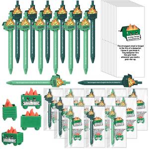 lot 14337 image: Sayglossy 12 Set Dumpster Desk Accessories Positive Easter Employee Appreciation Gift Bulk Thank You Pen Mini Figurine Inspirational Bookmark for Nurse Team Coworker Funny Office Stress Relief