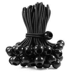 lot 14338 image: Joneaz Ball Bungee 4 Inch Black Tie Down Cord 1 Inch Ball, 50-Piece, UV Resistant